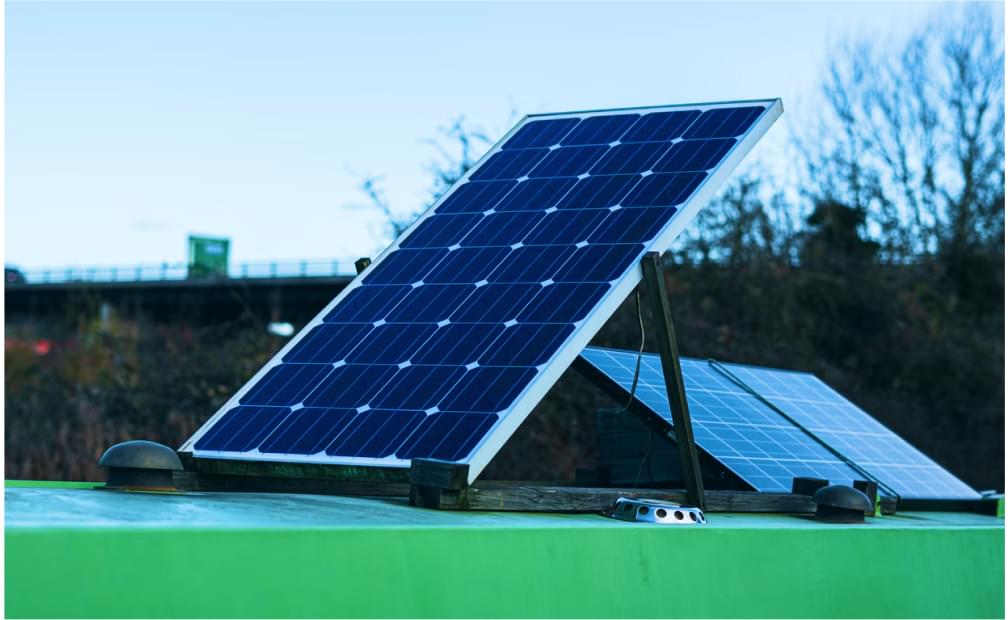 Grid of solar panels